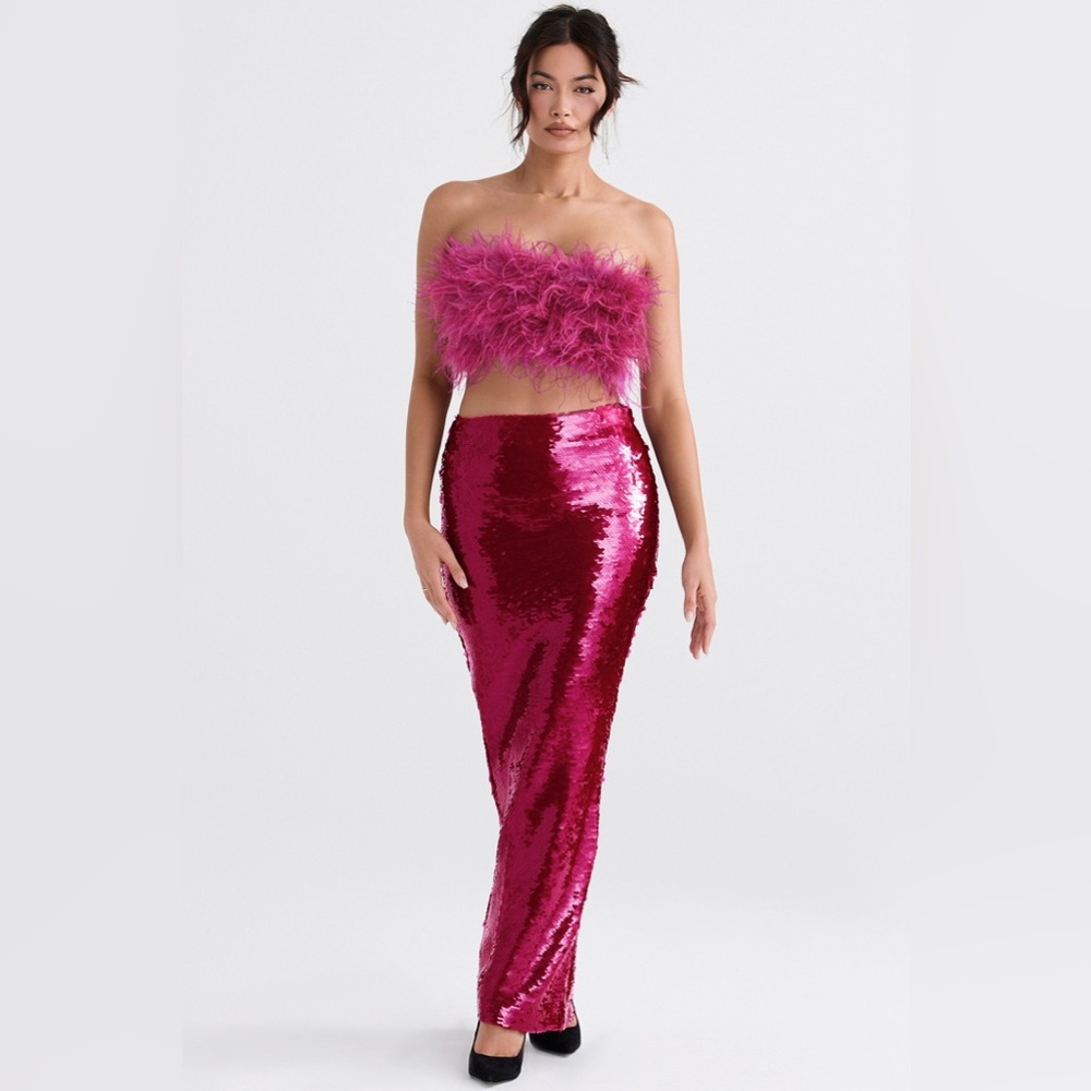 House of CB Alexis Hot Pint Sequin Maxi Skirt